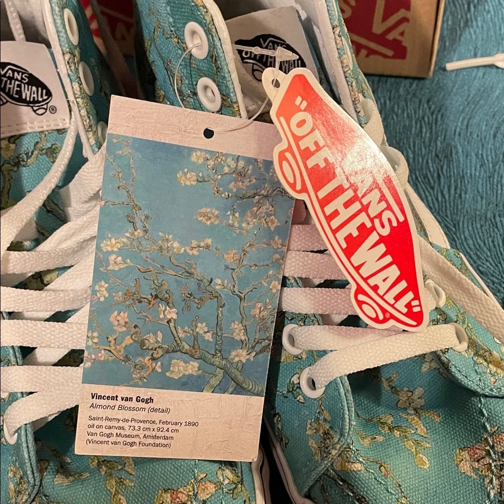 NEW IN BOX 🎨 Van Gogh “Almond Blossom” Vans SK8-Hi - Picture 7 of 8